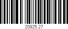 Código de barras (EAN, GTIN, SKU, ISBN): '20925.27'