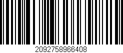 Código de barras (EAN, GTIN, SKU, ISBN): '2092758966408'