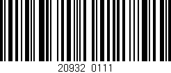Código de barras (EAN, GTIN, SKU, ISBN): '20932/0111'