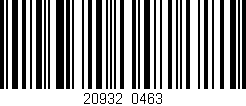 Código de barras (EAN, GTIN, SKU, ISBN): '20932/0463'