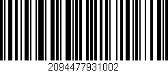 Código de barras (EAN, GTIN, SKU, ISBN): '2094477931002'