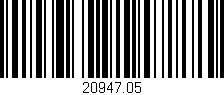 Código de barras (EAN, GTIN, SKU, ISBN): '20947.05'