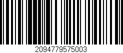 Código de barras (EAN, GTIN, SKU, ISBN): '2094779575003'