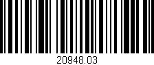 Código de barras (EAN, GTIN, SKU, ISBN): '20948.03'