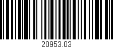 Código de barras (EAN, GTIN, SKU, ISBN): '20953.03'