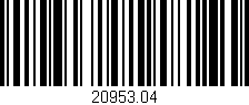 Código de barras (EAN, GTIN, SKU, ISBN): '20953.04'