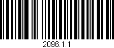 Código de barras (EAN, GTIN, SKU, ISBN): '2096.1.1'