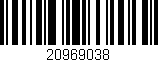 Código de barras (EAN, GTIN, SKU, ISBN): '20969038'