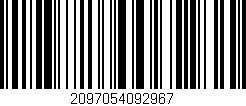 Código de barras (EAN, GTIN, SKU, ISBN): '2097054092967'