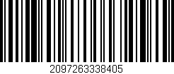 Código de barras (EAN, GTIN, SKU, ISBN): '2097263338405'
