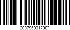 Código de barras (EAN, GTIN, SKU, ISBN): '2097963317007'