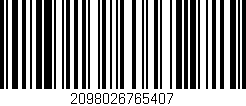 Código de barras (EAN, GTIN, SKU, ISBN): '2098026765407'