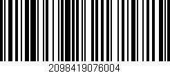 Código de barras (EAN, GTIN, SKU, ISBN): '2098419076004'