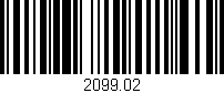 Código de barras (EAN, GTIN, SKU, ISBN): '2099.02'