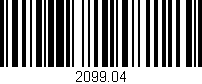 Código de barras (EAN, GTIN, SKU, ISBN): '2099.04'