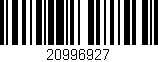 Código de barras (EAN, GTIN, SKU, ISBN): '20996927'