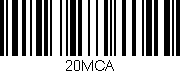 Código de barras (EAN, GTIN, SKU, ISBN): '20MCA'