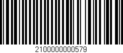 Código de barras (EAN, GTIN, SKU, ISBN): '2100000000579'