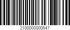 Código de barras (EAN, GTIN, SKU, ISBN): '2100000000647'