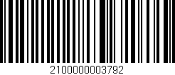 Código de barras (EAN, GTIN, SKU, ISBN): '2100000003792'