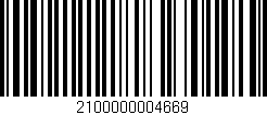 Código de barras (EAN, GTIN, SKU, ISBN): '2100000004669'