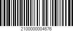 Código de barras (EAN, GTIN, SKU, ISBN): '2100000004676'