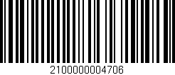 Código de barras (EAN, GTIN, SKU, ISBN): '2100000004706'