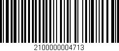 Código de barras (EAN, GTIN, SKU, ISBN): '2100000004713'