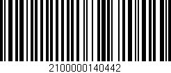 Código de barras (EAN, GTIN, SKU, ISBN): '2100000140442'