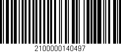 Código de barras (EAN, GTIN, SKU, ISBN): '2100000140497'