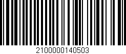 Código de barras (EAN, GTIN, SKU, ISBN): '2100000140503'