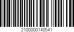 Código de barras (EAN, GTIN, SKU, ISBN): '2100000140541'