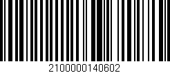 Código de barras (EAN, GTIN, SKU, ISBN): '2100000140602'