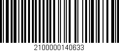 Código de barras (EAN, GTIN, SKU, ISBN): '2100000140633'
