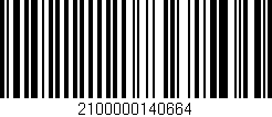Código de barras (EAN, GTIN, SKU, ISBN): '2100000140664'