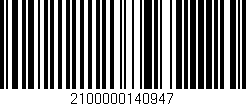 Código de barras (EAN, GTIN, SKU, ISBN): '2100000140947'