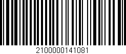 Código de barras (EAN, GTIN, SKU, ISBN): '2100000141081'