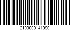 Código de barras (EAN, GTIN, SKU, ISBN): '2100000141098'