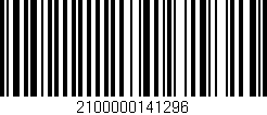 Código de barras (EAN, GTIN, SKU, ISBN): '2100000141296'