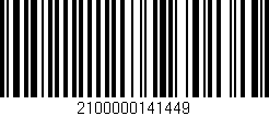 Código de barras (EAN, GTIN, SKU, ISBN): '2100000141449'
