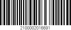 Código de barras (EAN, GTIN, SKU, ISBN): '2100002016691'