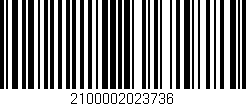 Código de barras (EAN, GTIN, SKU, ISBN): '2100002023736'