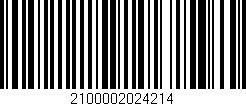 Código de barras (EAN, GTIN, SKU, ISBN): '2100002024214'