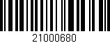 Código de barras (EAN, GTIN, SKU, ISBN): '21000680'