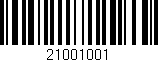 Código de barras (EAN, GTIN, SKU, ISBN): '21001001'