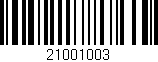 Código de barras (EAN, GTIN, SKU, ISBN): '21001003'
