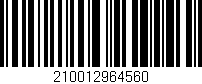 Código de barras (EAN, GTIN, SKU, ISBN): '210012964560'