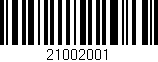 Código de barras (EAN, GTIN, SKU, ISBN): '21002001'