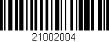 Código de barras (EAN, GTIN, SKU, ISBN): '21002004'