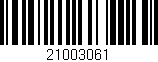 Código de barras (EAN, GTIN, SKU, ISBN): '21003061'